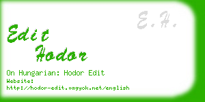 edit hodor business card